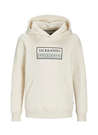 Jack & Jones Baskılı Erkek Çocuk Krem Sweatshırt 12263243