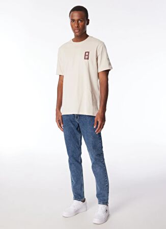 Jack & Jones Bisiklet Yaka Krem Erkek T-Shirt JORMICAH TEE SS CREW NECK EXC