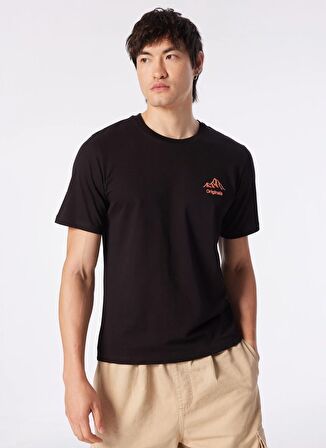 Jack & Jones Bisiklet Yaka Siyah Erkek T-Shirt JORPORTE TEE SS CREW NECK EXC