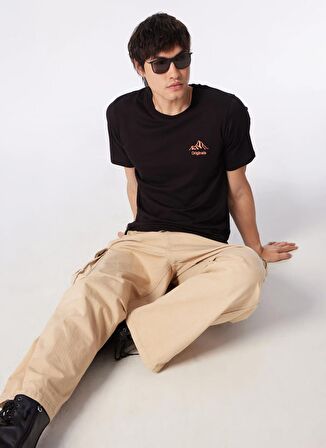 Jack & Jones Bisiklet Yaka Siyah Erkek T-Shirt JORPORTE TEE SS CREW NECK EXC