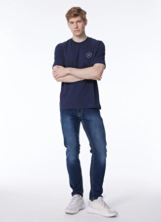 Jack & Jones Yuvarlak Yaka Lacivert Erkek T-Shirt JPRBLUSHIELD TEE SS CREW NECK EXC