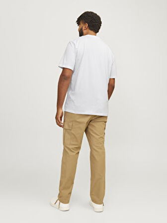JACK JONES Erkek Beyaz Pamuklu Tişört 12248177