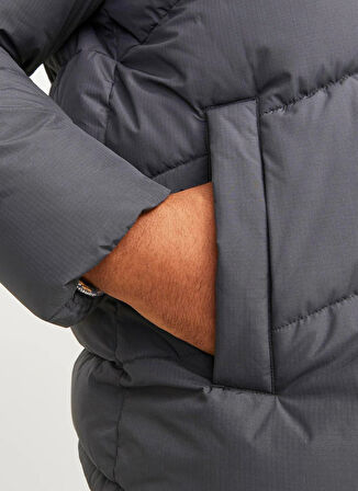 Jack & Jones Gri Erkek Mont 12263325_JJWORLD PUFFER JACKET PLS