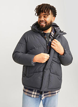 Jack & Jones Gri Erkek Mont 12263325_JJWORLD PUFFER JACKET PLS