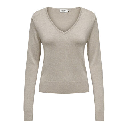 Kadın V Yaka Triko Kazak 15333990