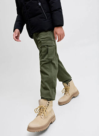 Jack & Jones Normal Bel Lastikli Paça Yeşil Erkek Çocuk Kargo Pantolon 12268361