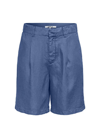 Only Orta Bel Rahat Mavi Kadın Şort ONLCHARIS LIFE MW LONG SHORT CC WVN