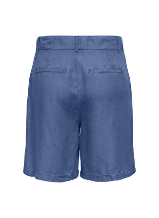 Only Orta Bel Rahat Mavi Kadın Şort ONLCHARIS LIFE MW LONG SHORT CC WVN