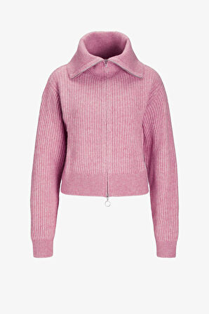 JJXX Jxgılly Dıverse Kadın Pembe Fermuarlı Hırka 12255361-MoonliteMauve