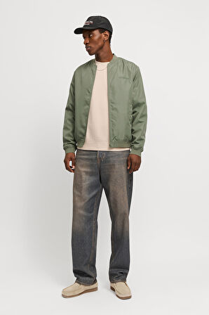 Jack & Jones Erkek Jjzack Bomber Ceket 12269097 Yeşil