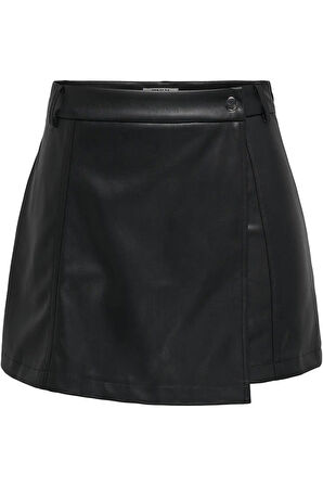 Only Kadın Deri Etek Görünümlü 100% Polyester Şort - 15338450