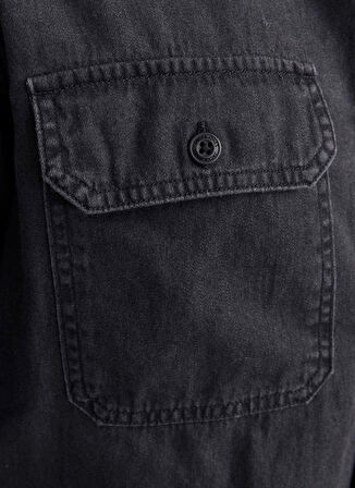Jack & Jones Comfort Fit Siyah Erkek Gömlek JJETRAVIS SHIRT LS NOOS