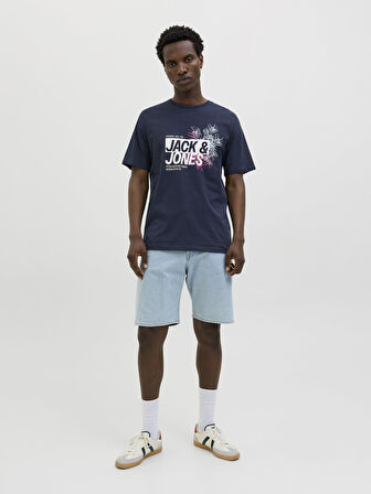 Jack & Jones Erkek Basic Tişört – %100 Pamuk, JJJAXON Modeli 
