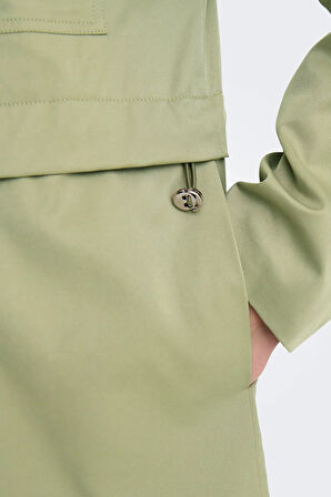 Only Kadın Onllısa Dik Yaka Fermuar Kapamalı Mevsimlik Mont Ceket 15338047 Oliv