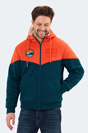 Jack & Jones 12269593 Erkek  Turuncu Sweatshirt