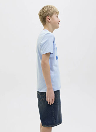 Jack & Jones Baskılı Mavi Erkek Çocuk T-Shirt 12269809