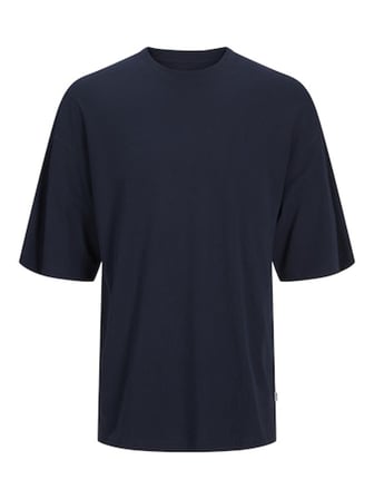 Jack Jones Erkek Pamuklu Lacivert Bisiklet Yaka Tişört 12259975