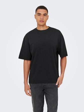 ONSCASPIAN AIRFLEX BOXY SS TEE NOOS Erkek Siyah T-Shirt - 22031940
