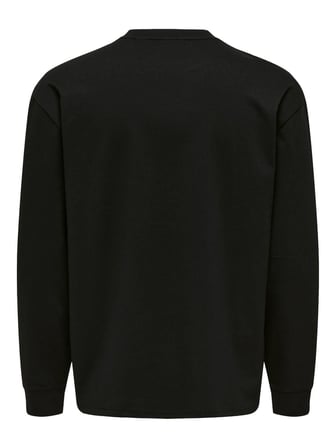Only & Sons Onscaspian Airlfex Rlx LS Tee Noos Erkek Tişört Siyah (22031941)