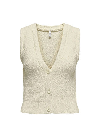 Only Krem Kadın Yelek ONLALVILDA SL WAISTCOAT CC KNT