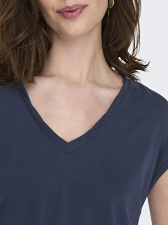 Only Kadın Regular Fit V Yaka Basic T-Shirt - 15326642