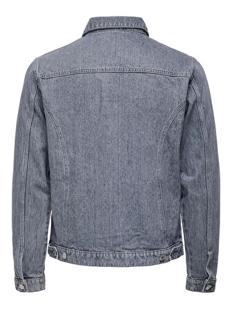 Only & Sons Erkek Geniş Yaka Kot Ceket - 22032036