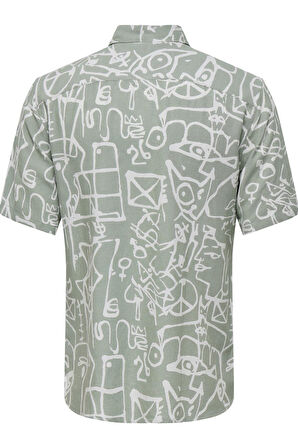 ONSBUD LIFE SS SLIM AOP VISC/LIN SHIRT 