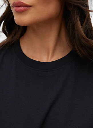 Vero Moda Bisiklet Yaka Siyah Kadın T-Shirt VMPAULINA SS T-SHIRT JRS NOOS