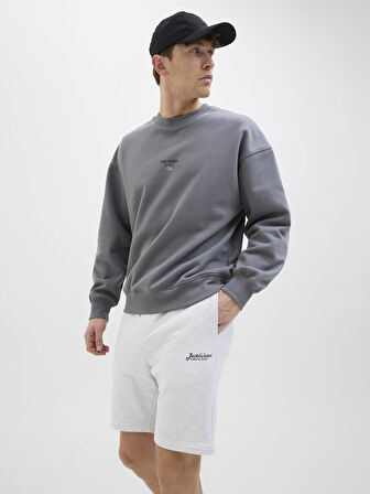 JPSTGORDON BEAU SWEAT SHORTS MID BEYAZ MELANJ