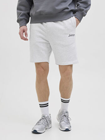 JPSTGORDON BEAU SWEAT SHORTS MID BEYAZ MELANJ