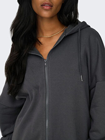 Only Kadın Fermuarlı Uzun Sweatshirt - 15335180