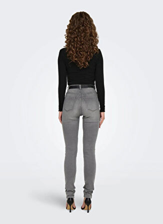 Only Yüksek Bel Dar Paça Dar Açık Gri Kadın Denim Pantolon ONLFOREVER HIGH HW SK ANA933