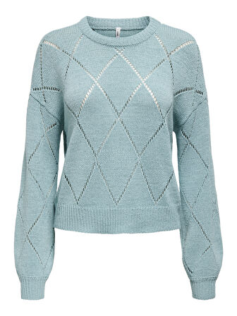 Only Kadın Yuvarlak Yaka Oversize Örme Kazak - 15339575
