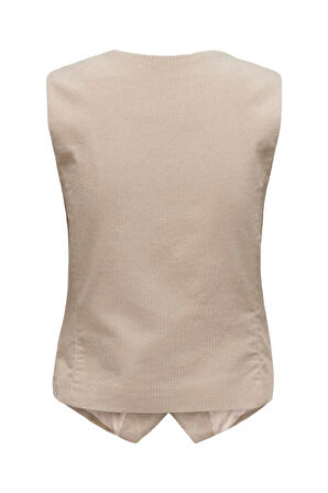 ONLTIGGY S/L FIT CORD VEST TLR Kadın Bej Yelek - 15331546