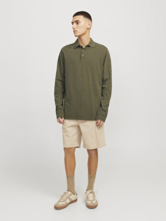 JACK JONES Erkek Yeşil Polo Yaka Kısa Kollu Tişört 12269034