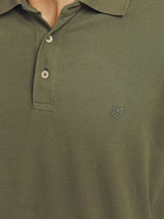 JACK JONES Erkek Yeşil Polo Yaka Kısa Kollu Tişört 12269034
