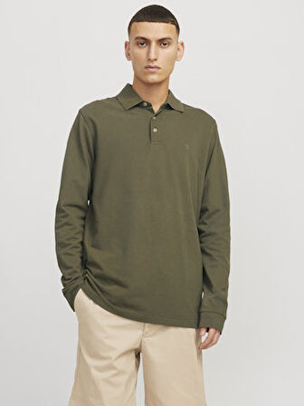 JACK JONES Erkek Yeşil Polo Yaka Kısa Kollu Tişört 12269034