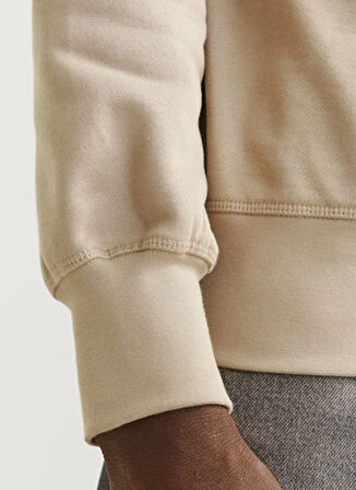 Jack & Jones Bisiklet Yaka Bej Erkek Sweatshırt 12265756_JORFREDERIKSBERG SWEAT CRE