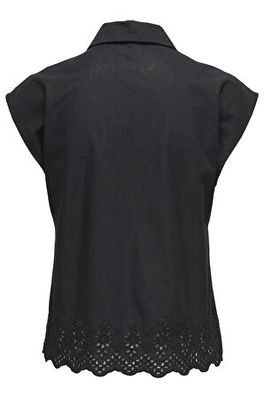 ONLLOU LIFE EMB S/S SHIRT PTM SİYAH