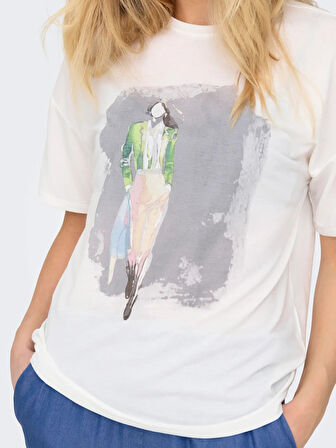 Only Onlmelina S/S Ladies Top Box Jrs Kadın T-shirt 15342876