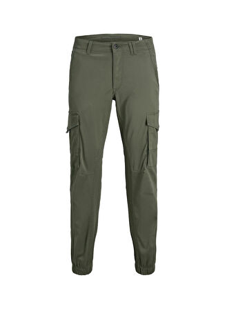 Jack & Jones Lastikli Paça Yeşil Erkek Kargo Pantolon 12139912_JPSTPAUL FLAKE CARGO NOOS