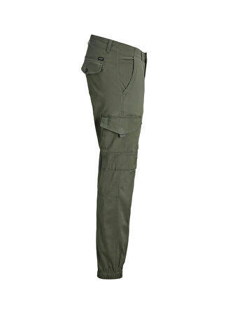 Jack & Jones Lastikli Paça Yeşil Erkek Kargo Pantolon 12139912_JPSTPAUL FLAKE CARGO NOOS