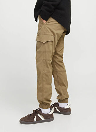 Jack & Jones Lastikli Paça Kahve Erkek Kargo Pantolon 12139912_JPSTPAUL FLAKE CARGO NOOS