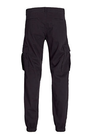 Jack & Jones Erkek Jpstkane Rahat Kalıp Kargo Pantolon 12268261 Siyah