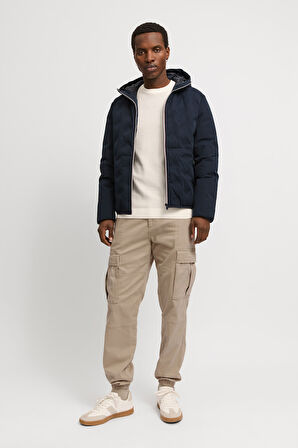 Jack & Jones Erkek Jpstkane Rahat Kalıp Kargo Pantolon 12268261 Bej