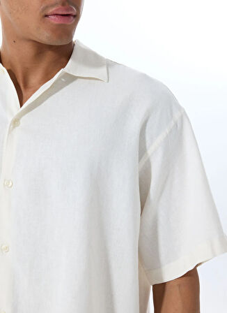 Jack & Jones Geniş Fit Krem Erkek Gömlek 12271066_JORPAROS OVERSIZED SHIRT S