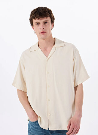 Jack & Jones Rahat Krem Erkek Gömlek 12271115_JORCABANA VARENNA SLUB SHI
