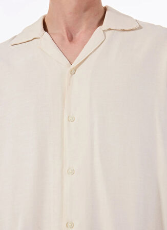 Jack & Jones Rahat Krem Erkek Gömlek 12271115_JORCABANA VARENNA SLUB SHI