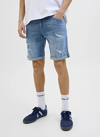 Mavi Erkek Normal Bel Standart Kalıp Denim Şort JJIRICK JJFOX SHORTS CB 310 SN