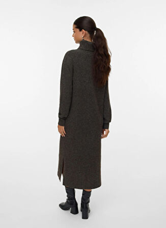 Vero Moda Balıkçı Yaka Kahve Uzun Kadın Elbise VMBOOM LS ROLLNECK DRESS GA